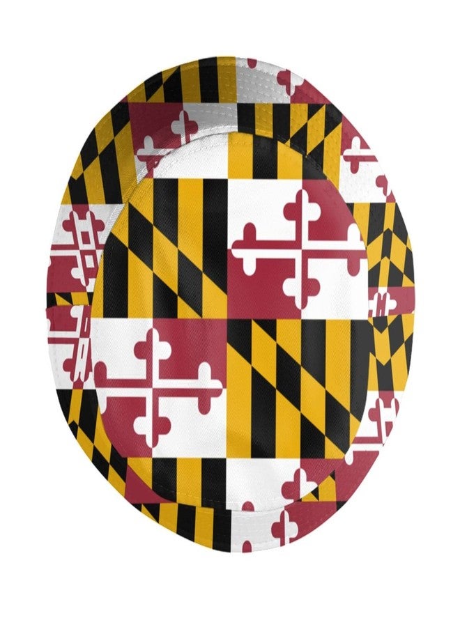 ASYG Cute Maryland State Flag Bucket Hat Fashion Fisherman Hat Sun Protection Hat for Summer Outdoor Traveling - Image 4